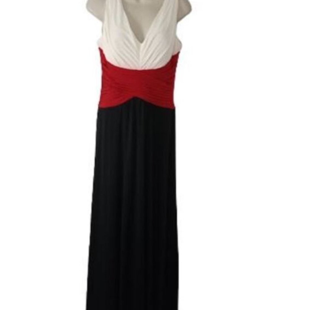 Chaya Colorblock Gathered Waist Maxi Dress